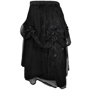 ENTWINED - Black Rose Corsage Skirt Black