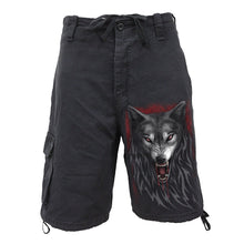 Load image into Gallery viewer, LEGEND OF THE WOLVES - Vintage Cargo Shorts Black