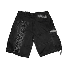Load image into Gallery viewer, WHITE TIGER  - Vintage Cargo Shorts Black