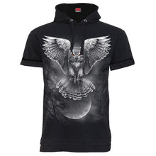 Load image into Gallery viewer, WINGS OF WISDOM - Fine Cotton T-shirt Hoody Black