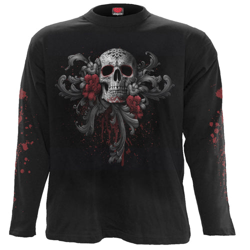 SKULLS ROSES - Longsleeve T-Shirt Black