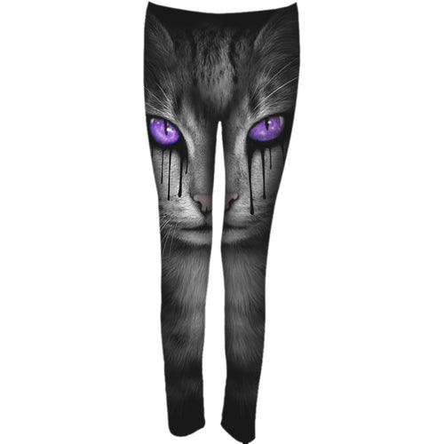CAT'S TEARS - Allover Comfy Fit Leggings Black