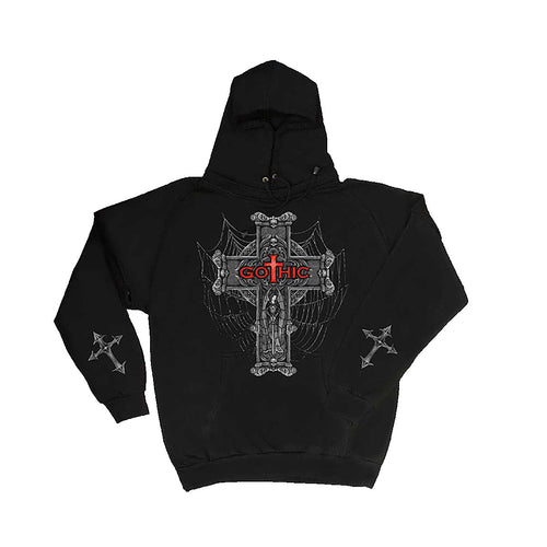 GOTH  - Inner Zipped Hoody Black