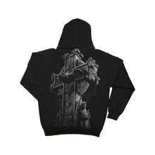 Load image into Gallery viewer, GOTH  - Inner Zipped Hoody Black