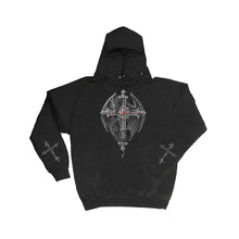 Load image into Gallery viewer, DRAGONS CROSS  - Inner Zipped Hoody Black