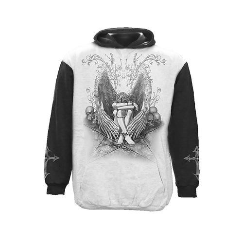 ENSLAVED ANGEL  - Hoody Black White