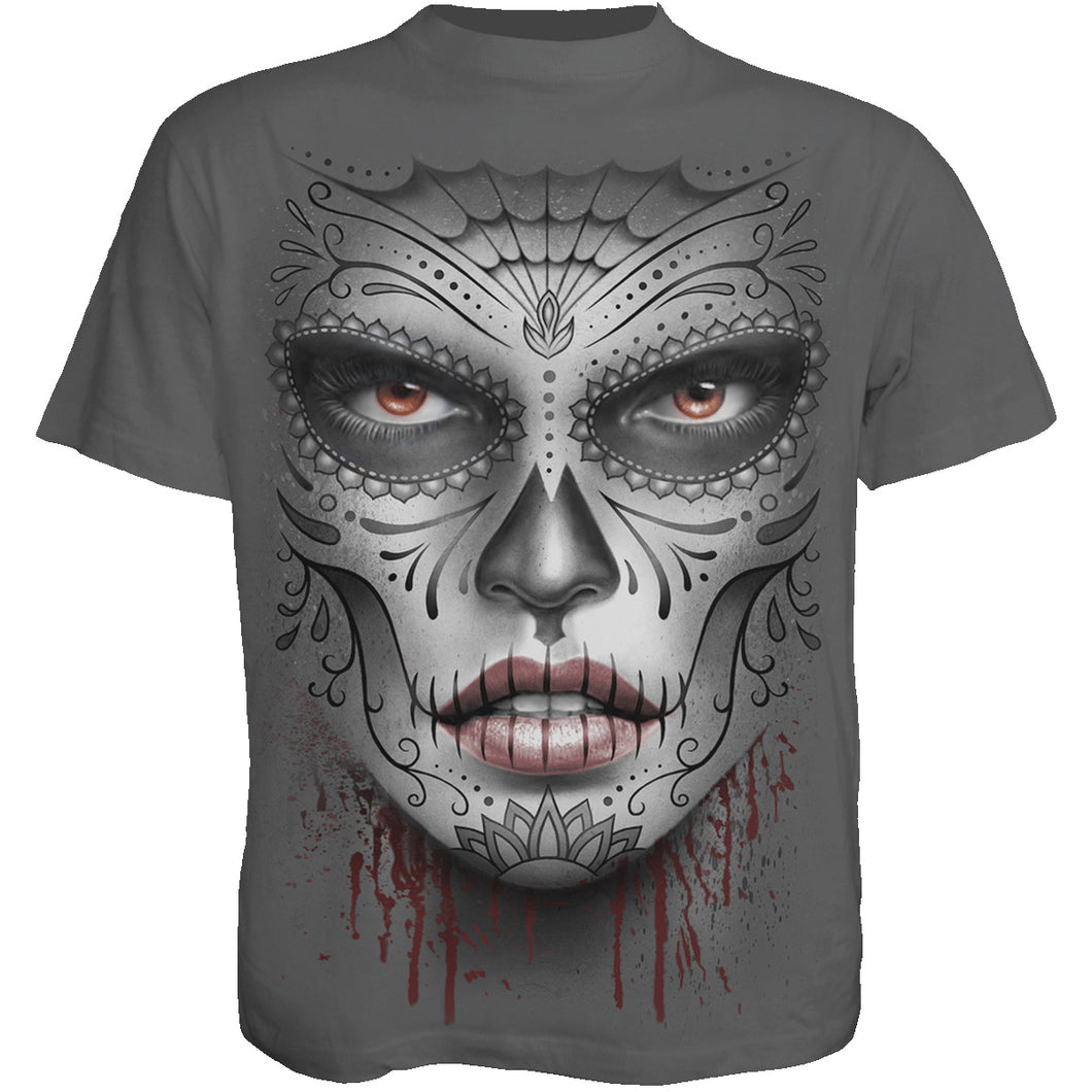 DEATH MASK - T-Shirt Charcoal