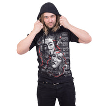 Load image into Gallery viewer, REBELLION - Fine Cotton T-shirt Hoody Black