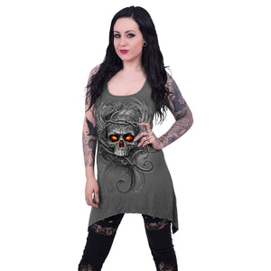 ROOTS OF HELL - Goth Bottom Camisole Dress Grey