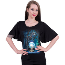 Load image into Gallery viewer, THE WITCHES APRENTICE - Boat Neck Bat Sleeve Top Black