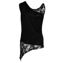 Load image into Gallery viewer, HANDS OF SORROW - Adj Shoulder Lace Top Black
