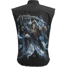 Load image into Gallery viewer, GHOST REAPER - Sleeveless Stone Washed Worker Black