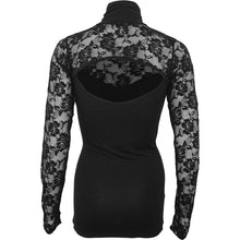 Load image into Gallery viewer, GOTHIC ELEGANCE - Fullsleeve Lace High Neck Corset Black