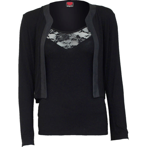 GOTHIC ELEGANCE - 2in1 Lace Vest Cardigan 