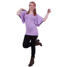 Load image into Gallery viewer, GOTHIC ELEGANCE - Boat Neck Bat Sleeve Top Purple