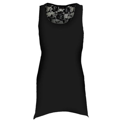 GOTHIC ELEGANCE - Allover Goth Bottom Lace Top Black