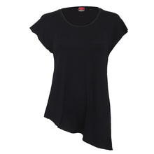 Load image into Gallery viewer, URBAN FASHION - Raw Neck Asymmetric Viscose Top