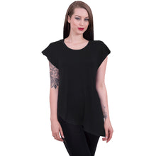 Load image into Gallery viewer, URBAN FASHION - Raw Neck Asymmetric Viscose Top
