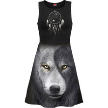 Load image into Gallery viewer, WOLF CHI AO - Mesh Layered Midi Skater Dress