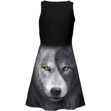 Load image into Gallery viewer, WOLF CHI AO - Mesh Layered Midi Skater Dress