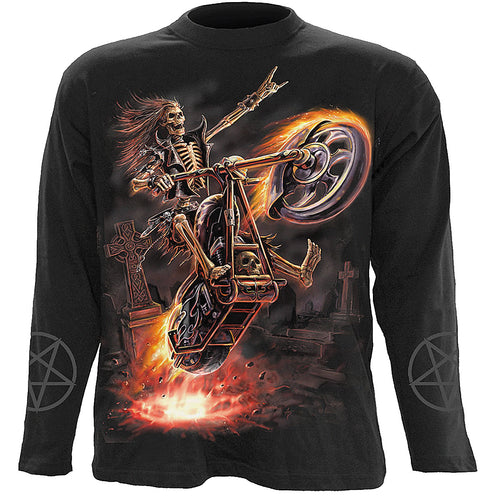 HELL RIDER - Longsleeve T-Shirt Black