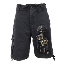 Load image into Gallery viewer, GAME OVER SHORTS - Vintage Cargo Shorts Black