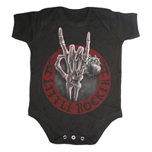 Load image into Gallery viewer, LITTLE ROCKER - Baby Sleepsuit Black