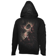 Load image into Gallery viewer, SKULL TATTOO REV - Gothic Black Strap Hoody Black