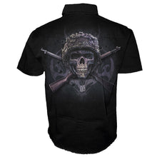 Load image into Gallery viewer, SPECIAL FORCES - Shortsleeve Stone Washed Worker Black