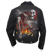 Load image into Gallery viewer, DEATH RE-RIPPED - Lined Biker Jacket Black