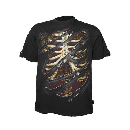 DEVILS MARK  - Rollup Sleeve T-Shirt Black