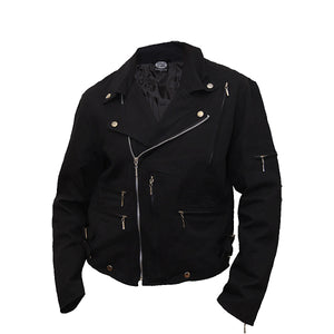 EAGLE PENTAGRAM  - Lined Biker Jacket Black