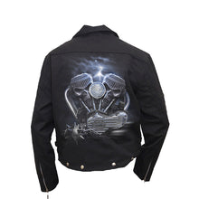 Load image into Gallery viewer, RIDE TO HELL  - Lined Biker Jacket Black