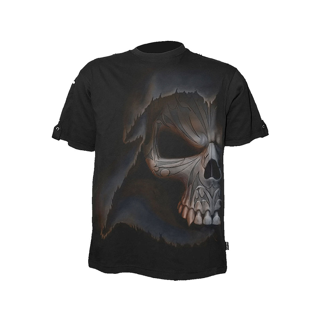 SHADOW REAPER  - Rollup Sleeve T-Shirt Black