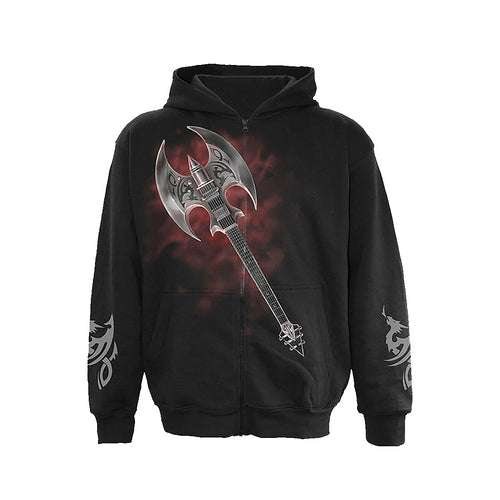 ROCK GOD  - Full Zip Hoody Black