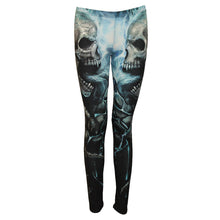 Load image into Gallery viewer, FLAMING SPINE - Allover Comfy Fit Leggings Black