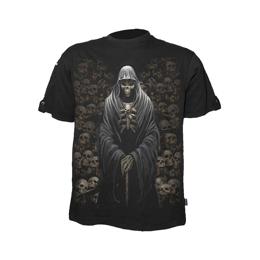DEATH CRYPT  - Rollup Sleeve T-Shirt Black