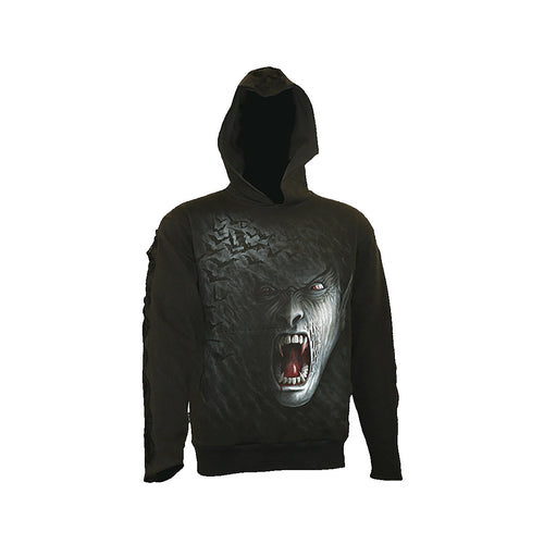 SHADOW VAMPIRE  - Gothic Black Strap Hoody Black