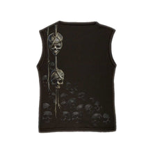 Load image into Gallery viewer, WREATH OF SKULLS  - Allover Sleeveless T-Shirt Black