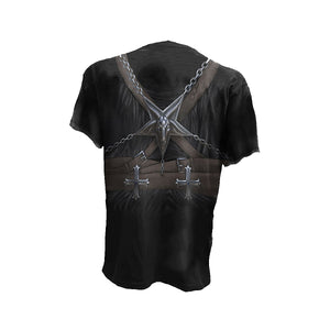 STRAPPED  - Allover T-Shirt Black