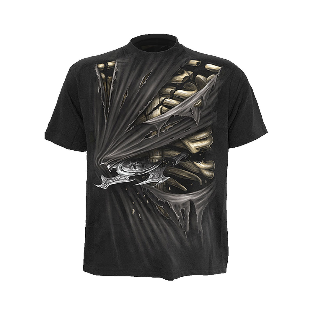 BONE SLASHER  - Allover T-Shirt Black