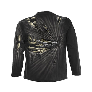 BONE SLASHER  - Allover Longsleeve T-Shirt Black
